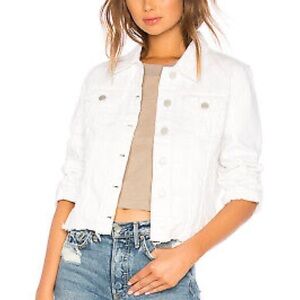 Blank NYC White Cropped Jean Jacket